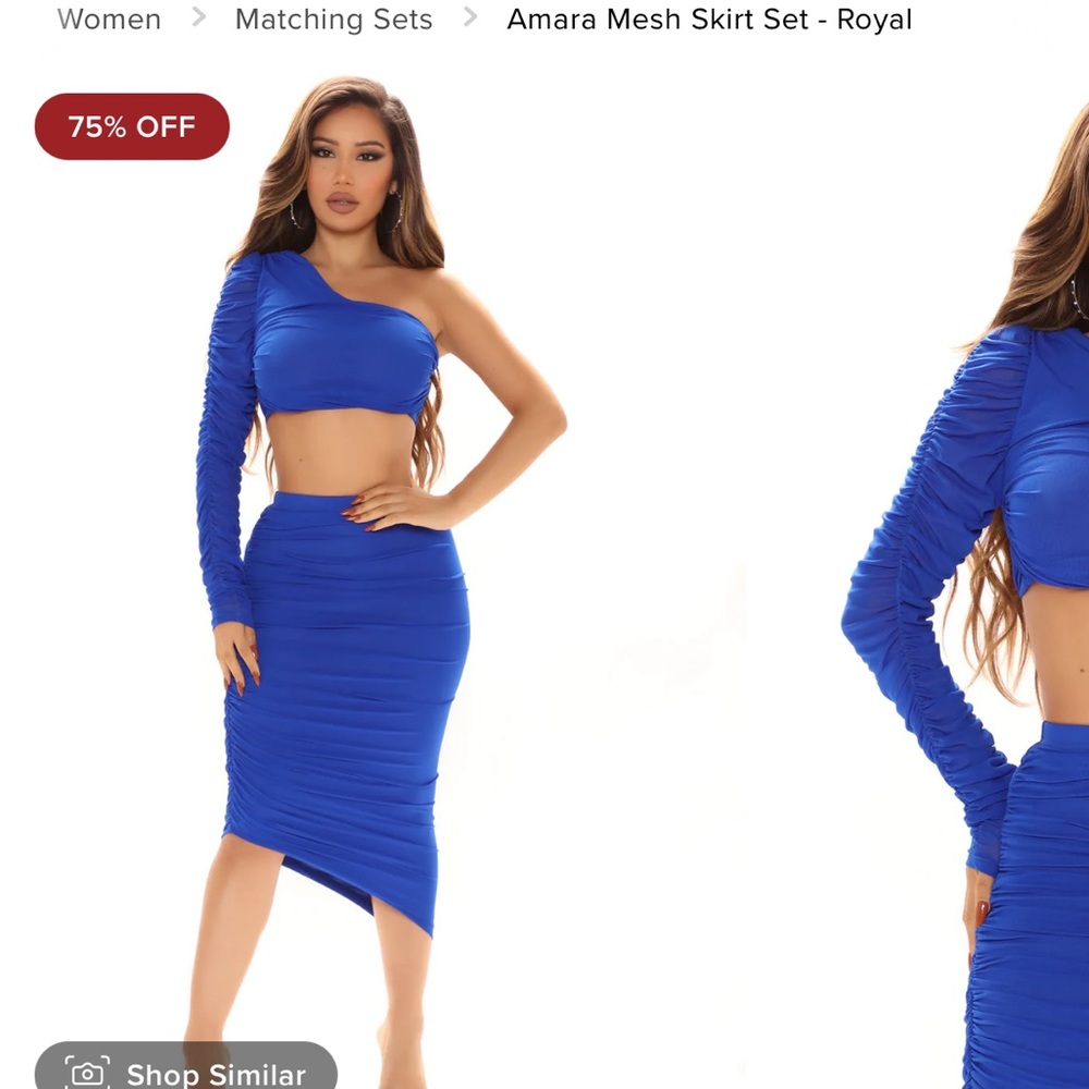 Fashion, nova brand, Amara mesh skirt set